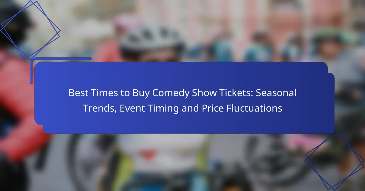 Best Times to Buy Comedy Show Tickets: Seasonal Trends, Event Timing and Price Fluctuations
