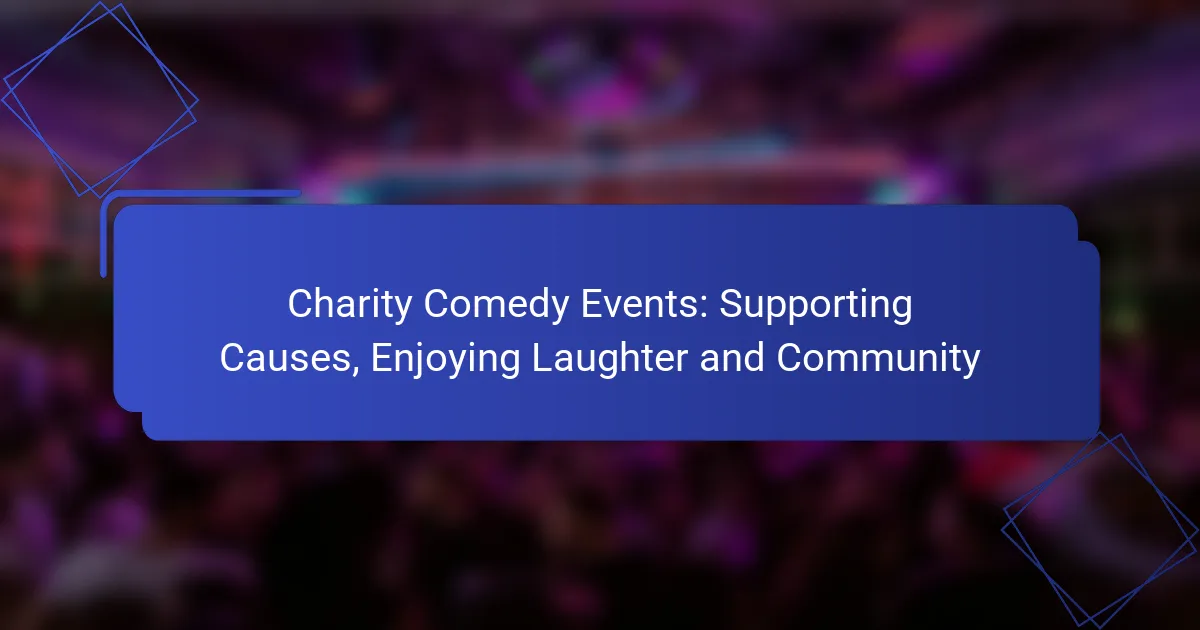 Charity Comedy Events: Supporting Causes, Enjoying Laughter and Community