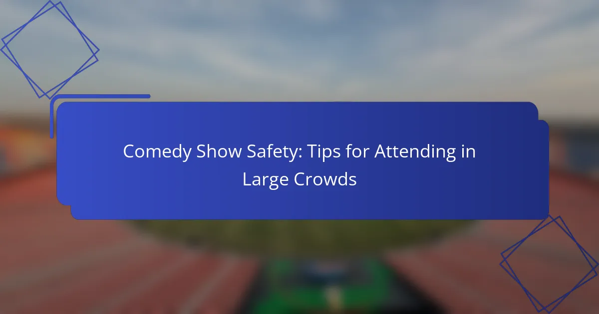 Comedy Show Safety: Tips for Attending in Large Crowds
