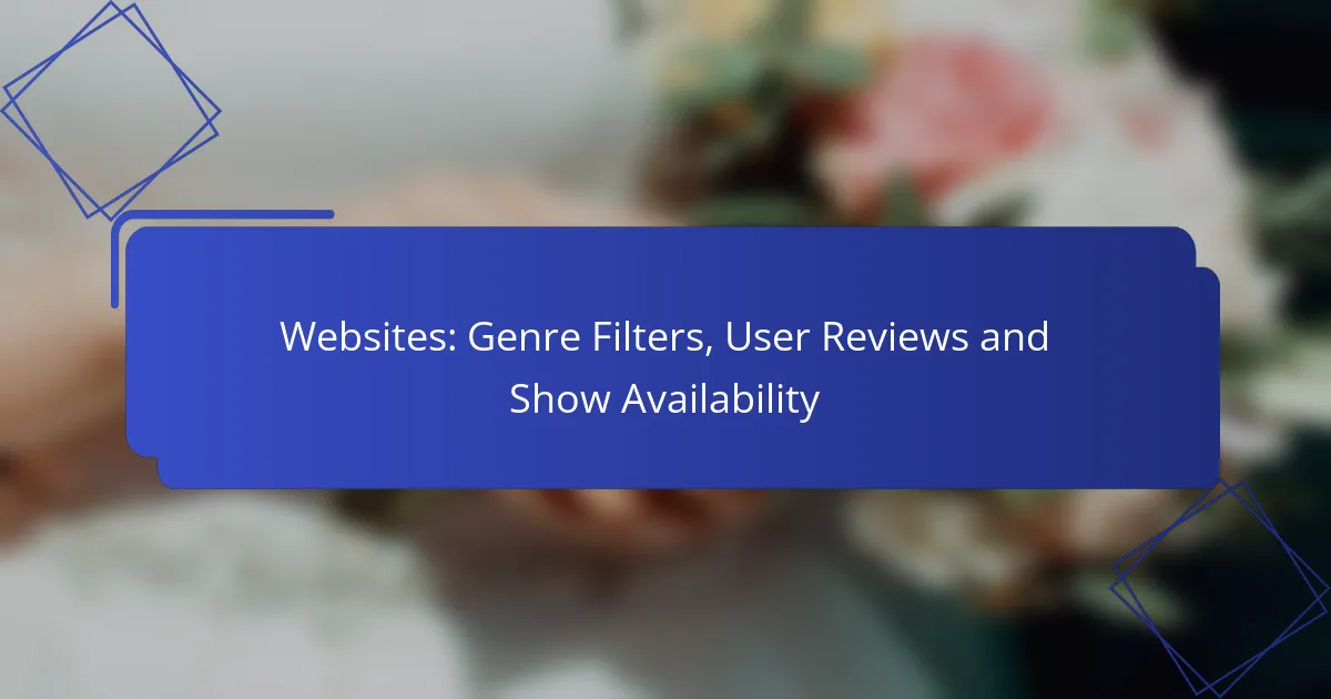 Websites: Genre Filters, User Reviews and Show Availability