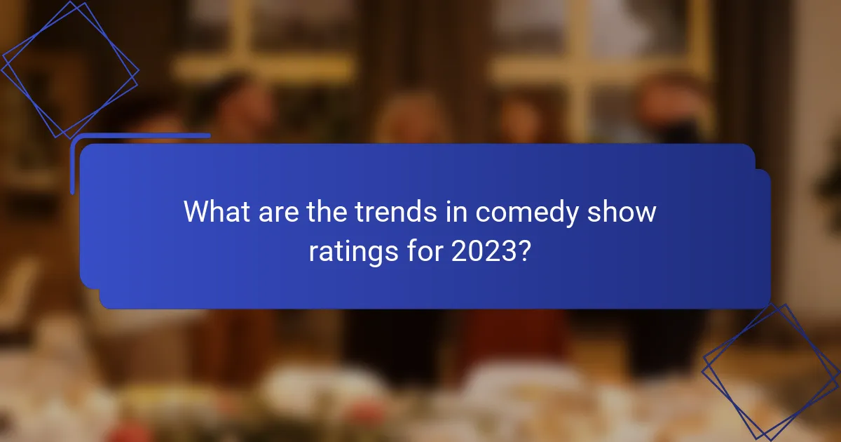 What are the trends in comedy show ratings for 2023?